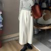 Women’s Elegant Tweed Harem Pants – Winter Warmth Loose-Fit Ankle Length Trousers with Elastic Waist, Solid Color Casual & smart Pants Suitable for Fallu002FWinter, Machine Washable Tweed Pants