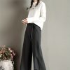 2025 New Autumn Winter Women’s Tweed Cropped Wide-Leg Pants